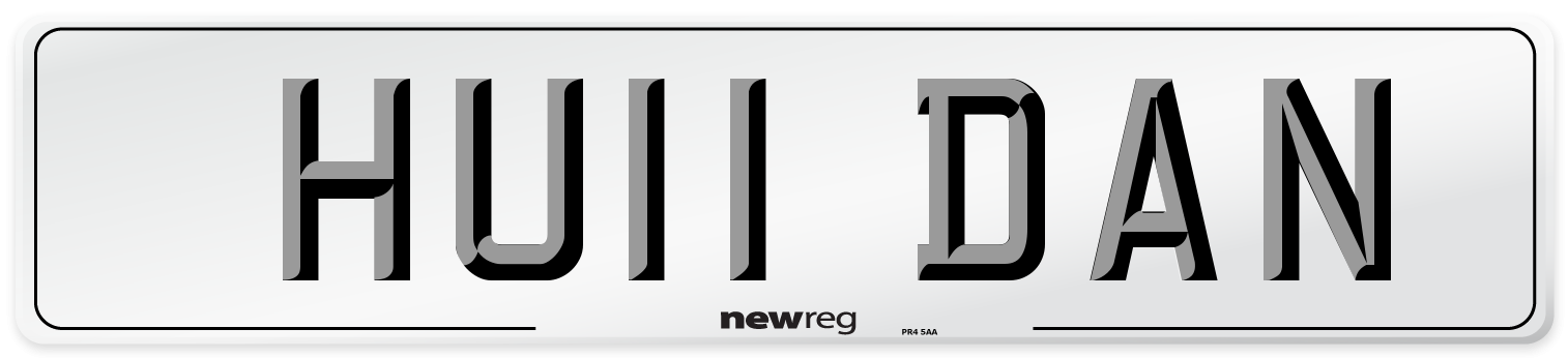 HU11 DAN Number Plate from New Reg